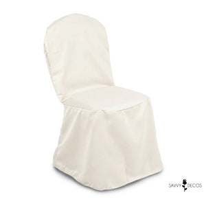 Cream Polyester Large Banquet Chair Covers