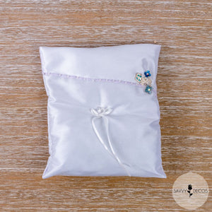 White Wedding Ring Cushions