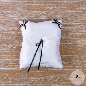 White Wedding Ring Cushion