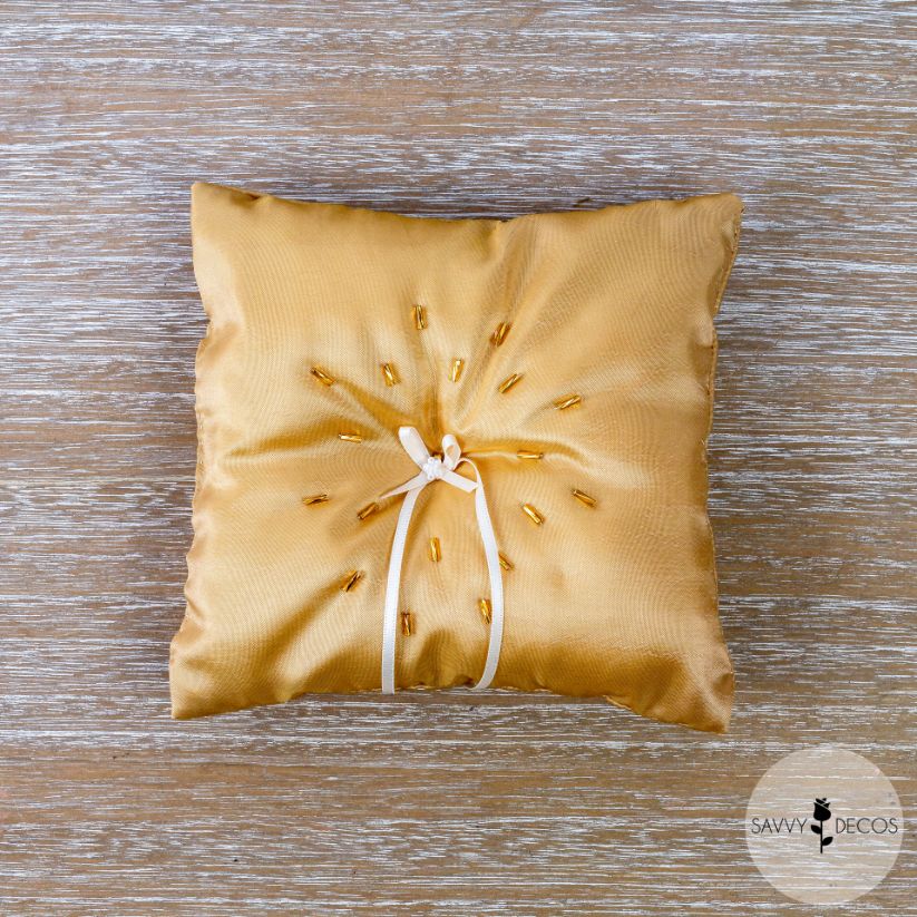 Gold Wedding Ring Cushion