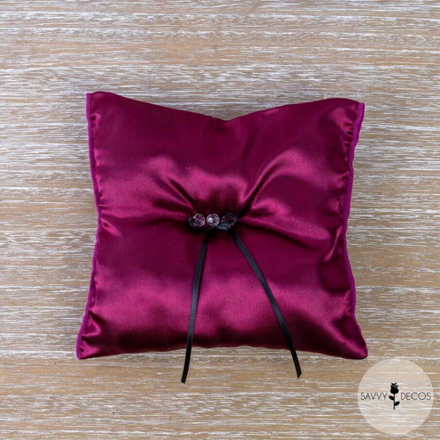 Burgundy Wedding Ring Cushions