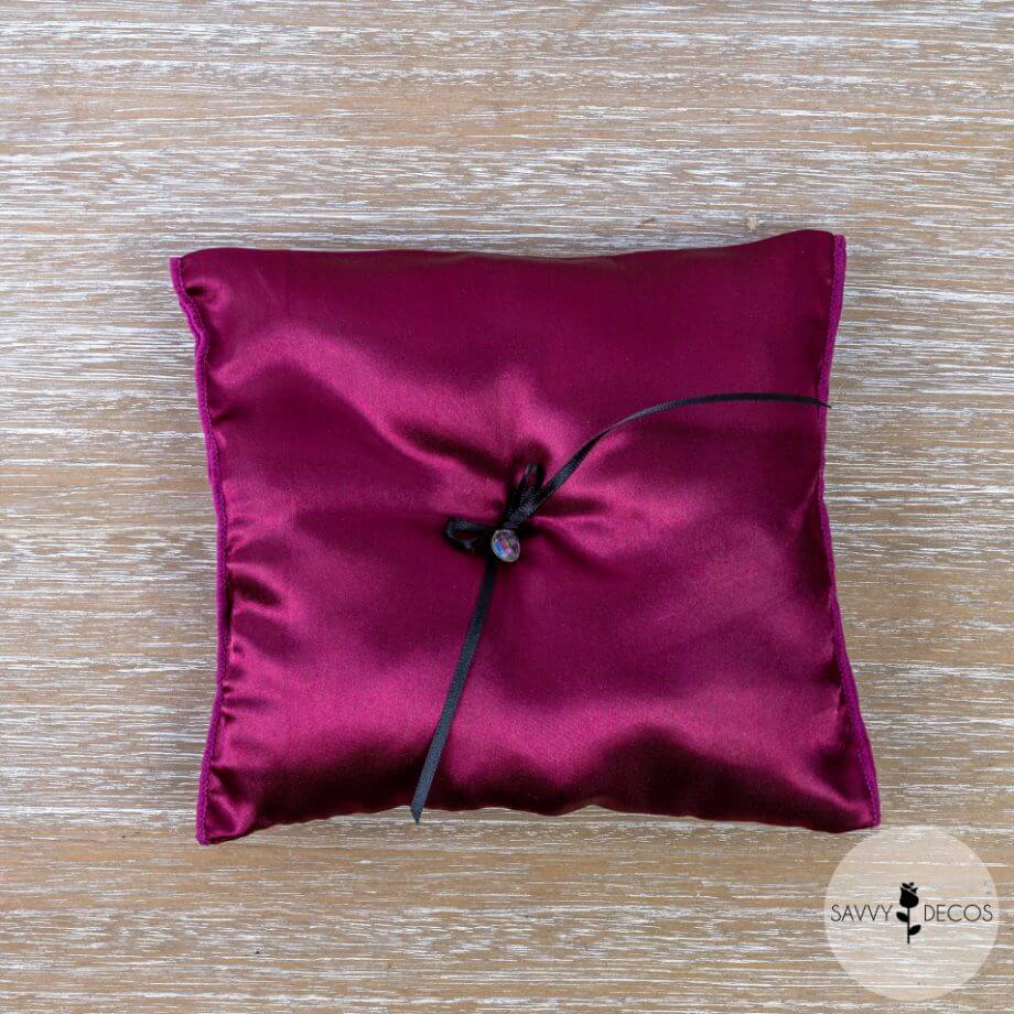 Burgundy Wedding Ring Cushions