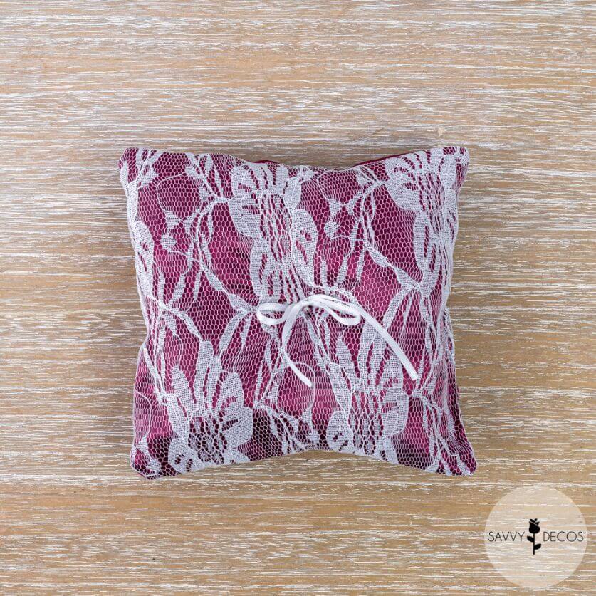 Burgundy Wedding Ring Cushions