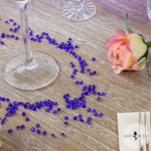 Purple Diamante Table Scatter Crystals