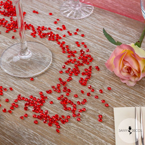 Red Diamante Table Scatter Crystals