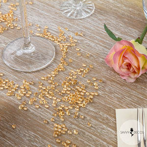 Champagne Diamante Table Scatter Crystals