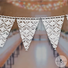 Load image into Gallery viewer, White Lace Bunting
