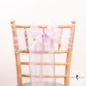 Lilac Classic Organza Sashes