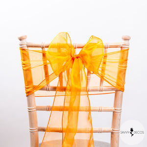 Orange Classic Organza Sashes