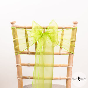 Lime Classic Organza Sashes