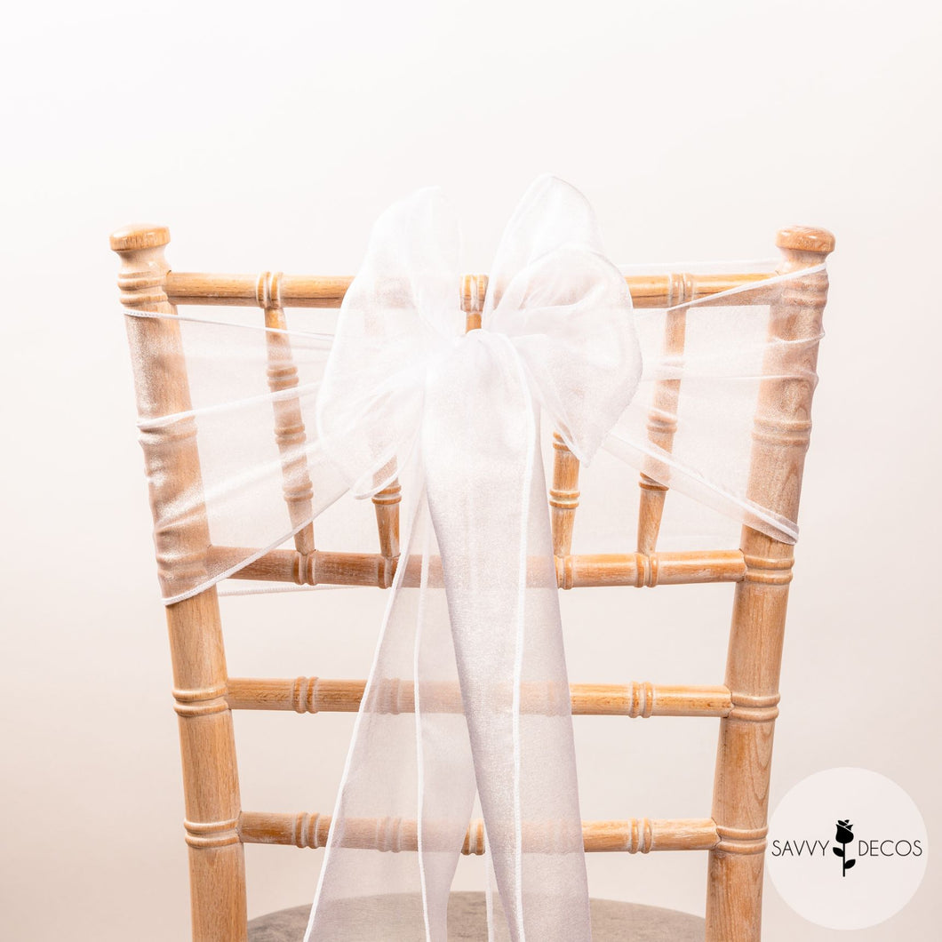 White Classic Organza Sashes