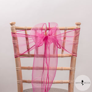 Fuchsia Sheer Organza Sashes