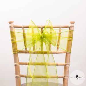 Fern Green Sheer Organza Sashes