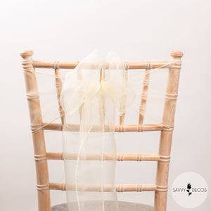 Buttermilk Sheer Organza Sashes