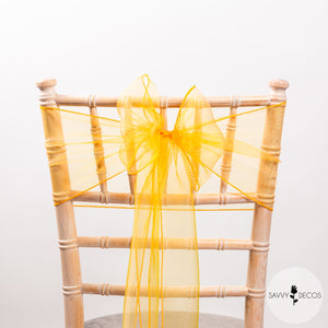 Mustard Crystal Organza Sashes