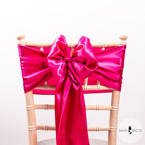 Hot Pink Satin Sashes