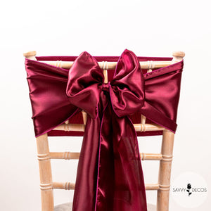 Aubergine Satin Sashes