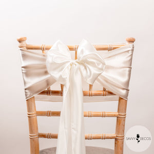 White Satin Sashes