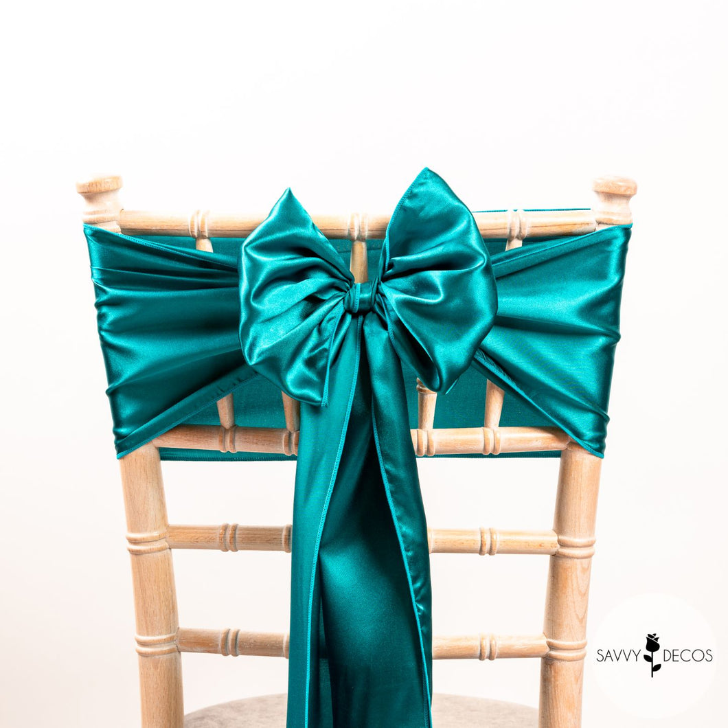 Teal Satin Sashes