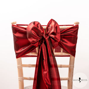 Christmas Red Taffeta Sashes