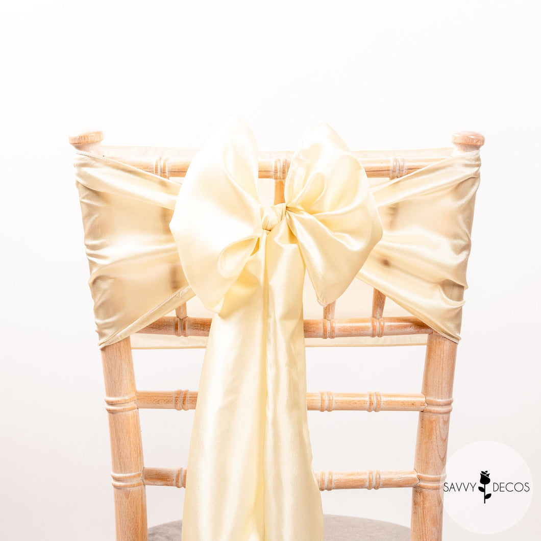 Ivory Taffeta Sashes