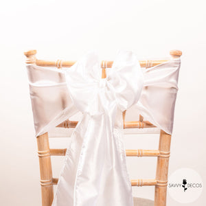 White Taffeta Sashes