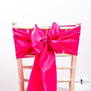 Crushed Hot Pink Taffeta Sashes