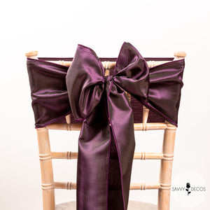 Aubergine Taffeta Sashes