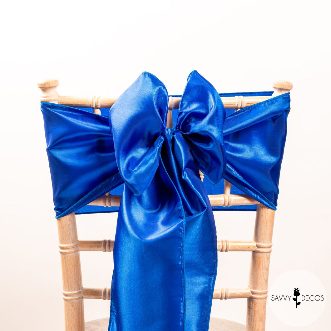 Royal Blue Taffeta Sashes