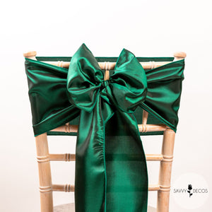 Forest Green Taffeta Sashes