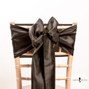 Black Taffeta Sashes