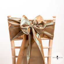 Load image into Gallery viewer, Two Tone Silver Taffeta Sashes (Gold/Silver Edge)
