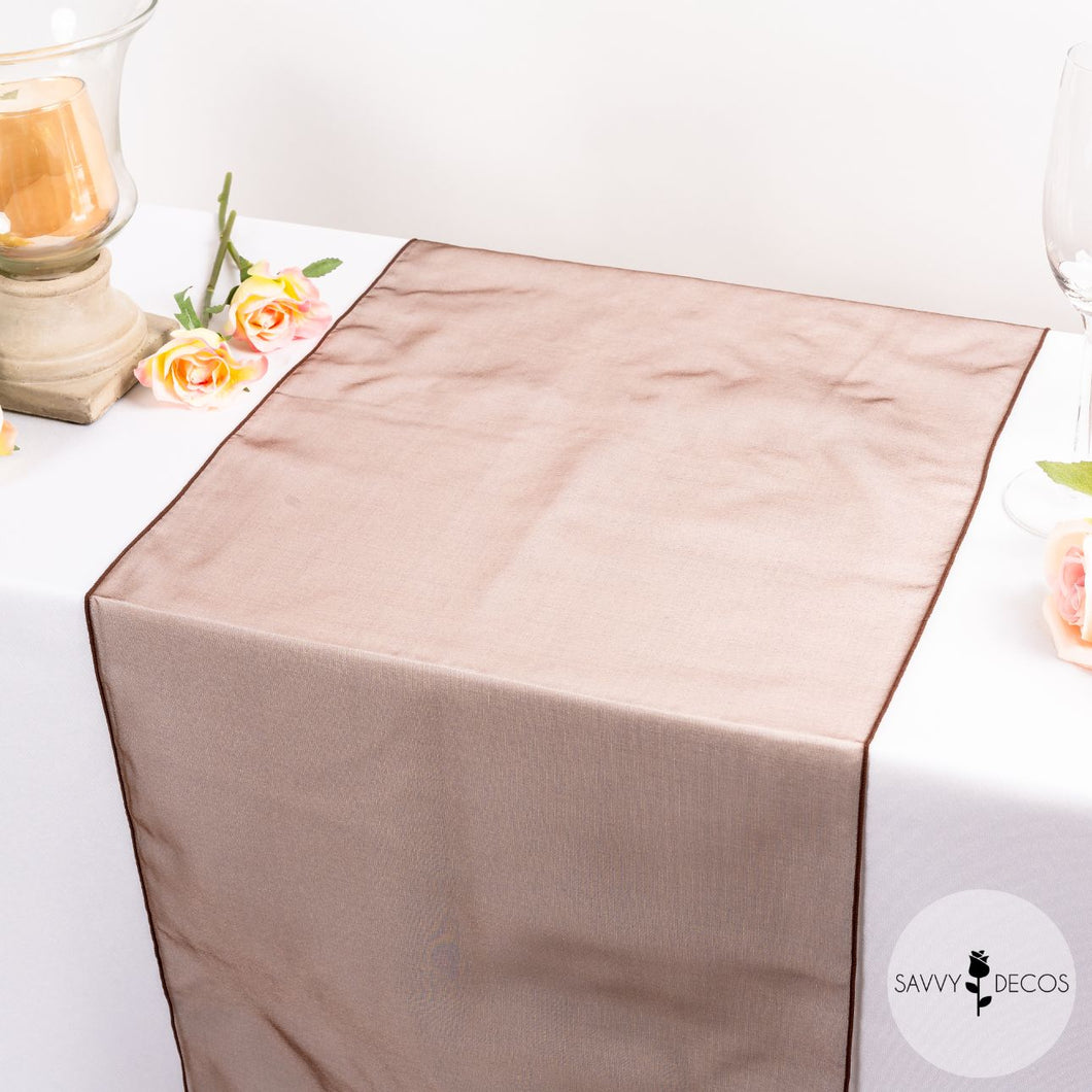 Chocolate Classic Organza Table Runners