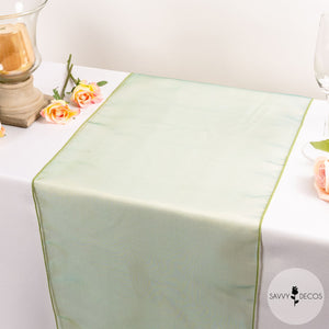 Two Tone Sage Classic Organza Table Runners