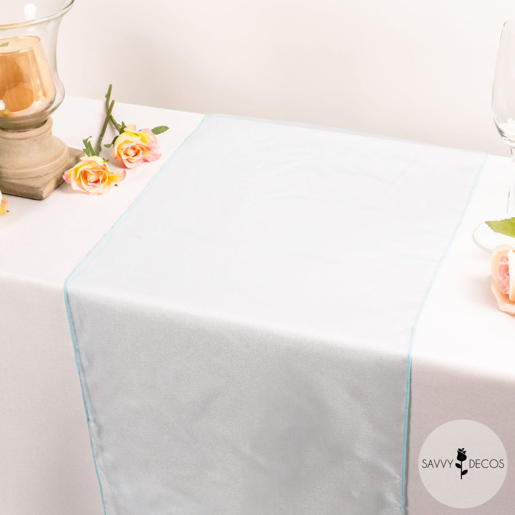 Sky Blue Classic Organza Table Runners