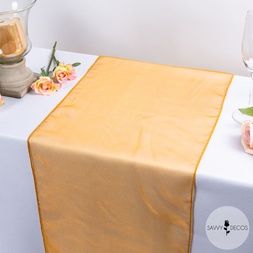 Mustard Gold Classic Organza Table Runners