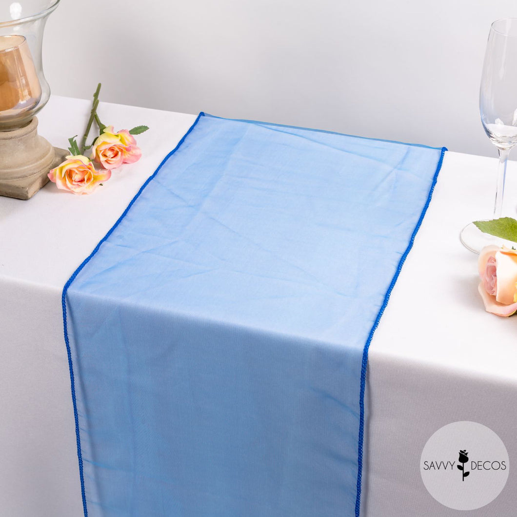 Royal Blue Sheer Organza Table Runners