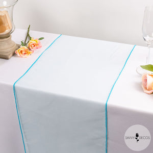 Light Blue Sheer Organza Table Runners