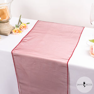 Burgundy Crystal Organza Table Runners