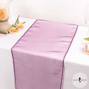 Purple Crystal Organza Table Runners