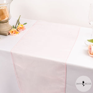 Light Pink Crystal Organza Table Runners