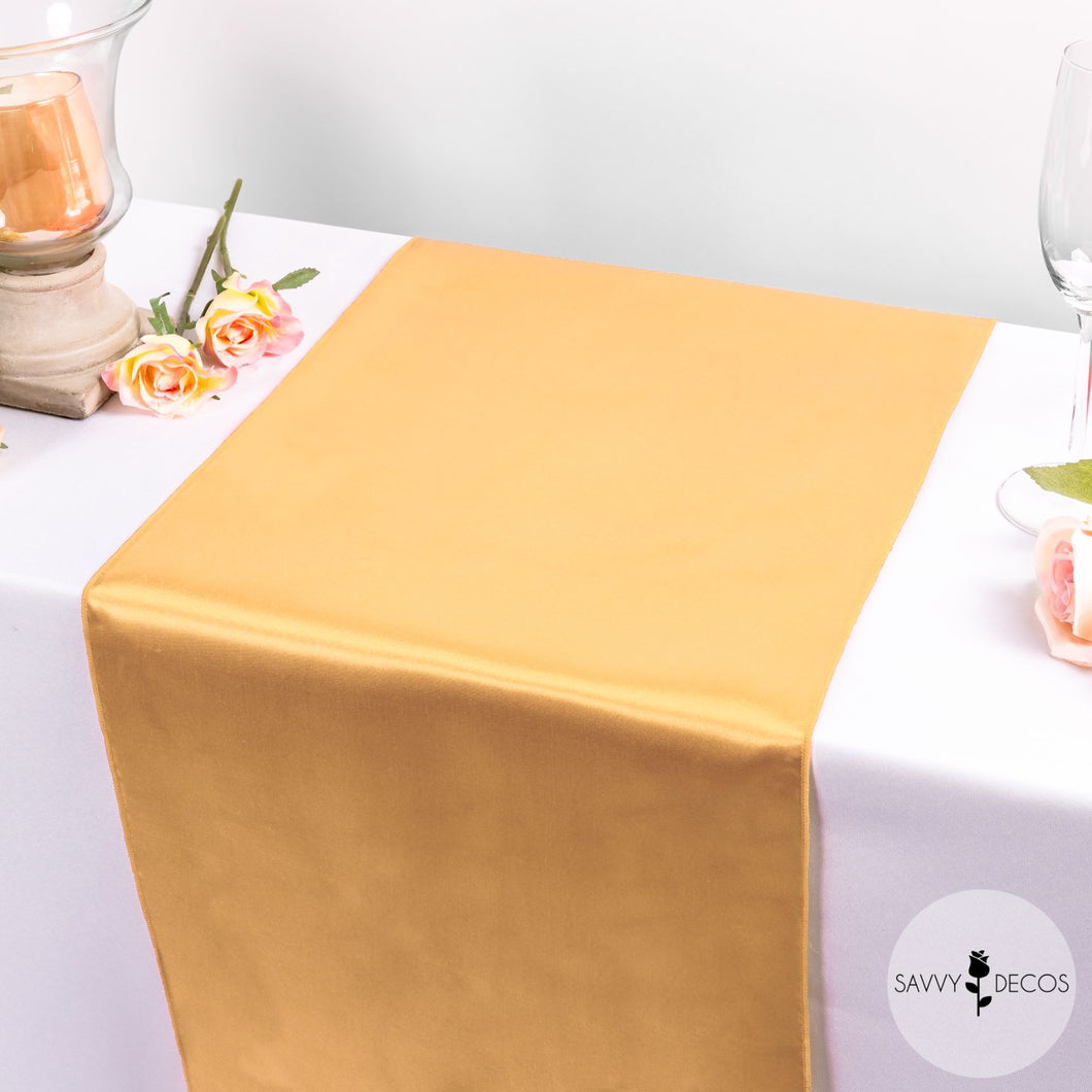 Gold Taffeta Table Runners