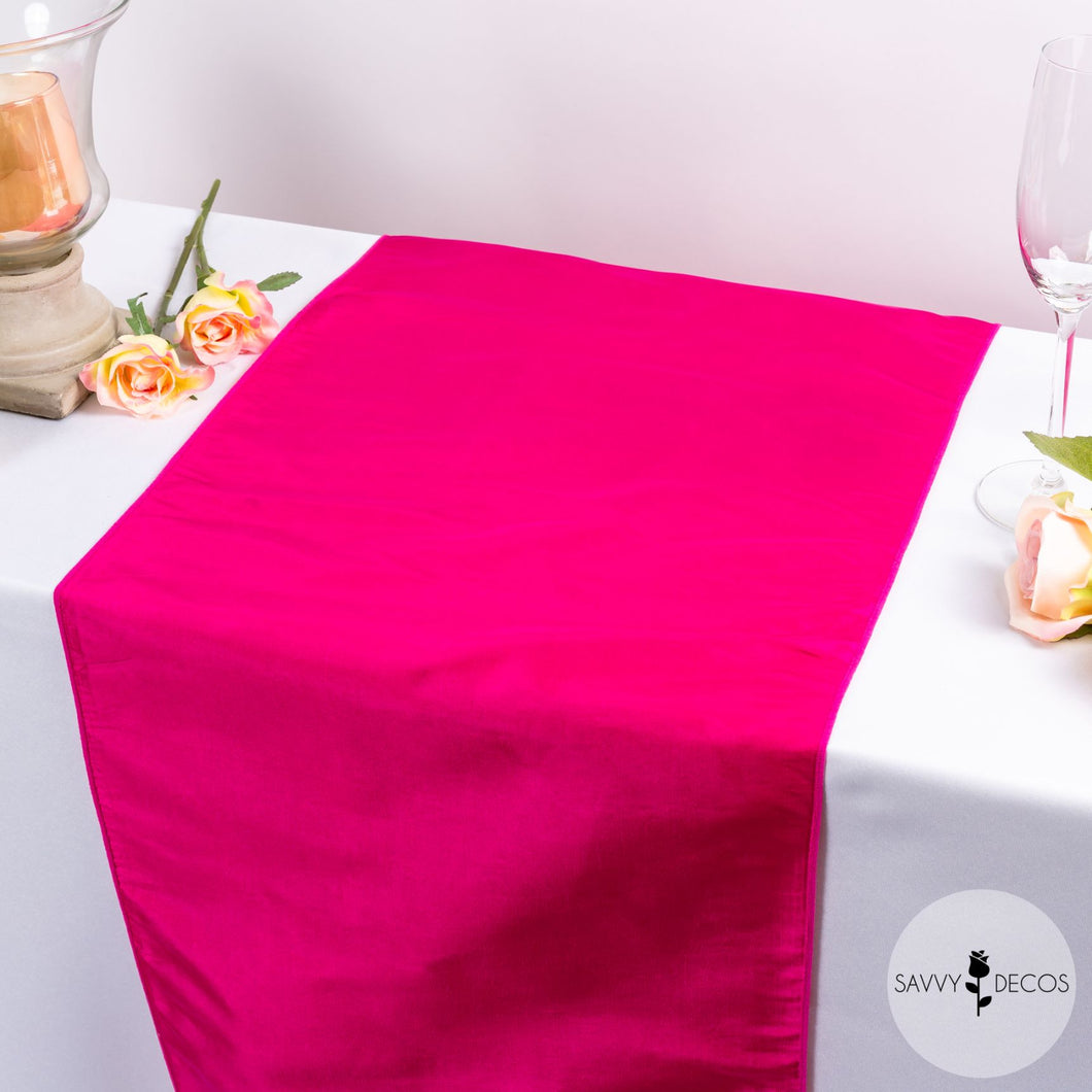 Fuchsia Taffeta Table Runners