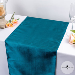 Teal Taffeta Table Runners