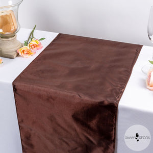 Chocolate Taffeta Table Runners