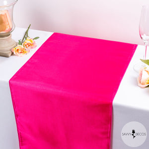 Hot Pink Taffeta Table Runners