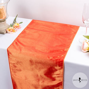 Orange Taffeta Table Runners