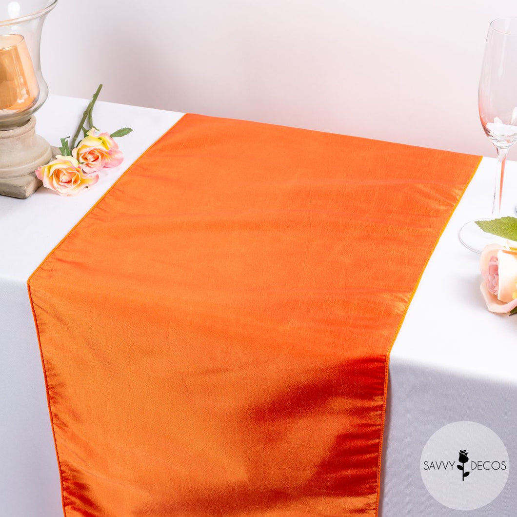 Tangerine Taffeta Table Runners