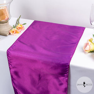 Purple Taffeta Table Runners