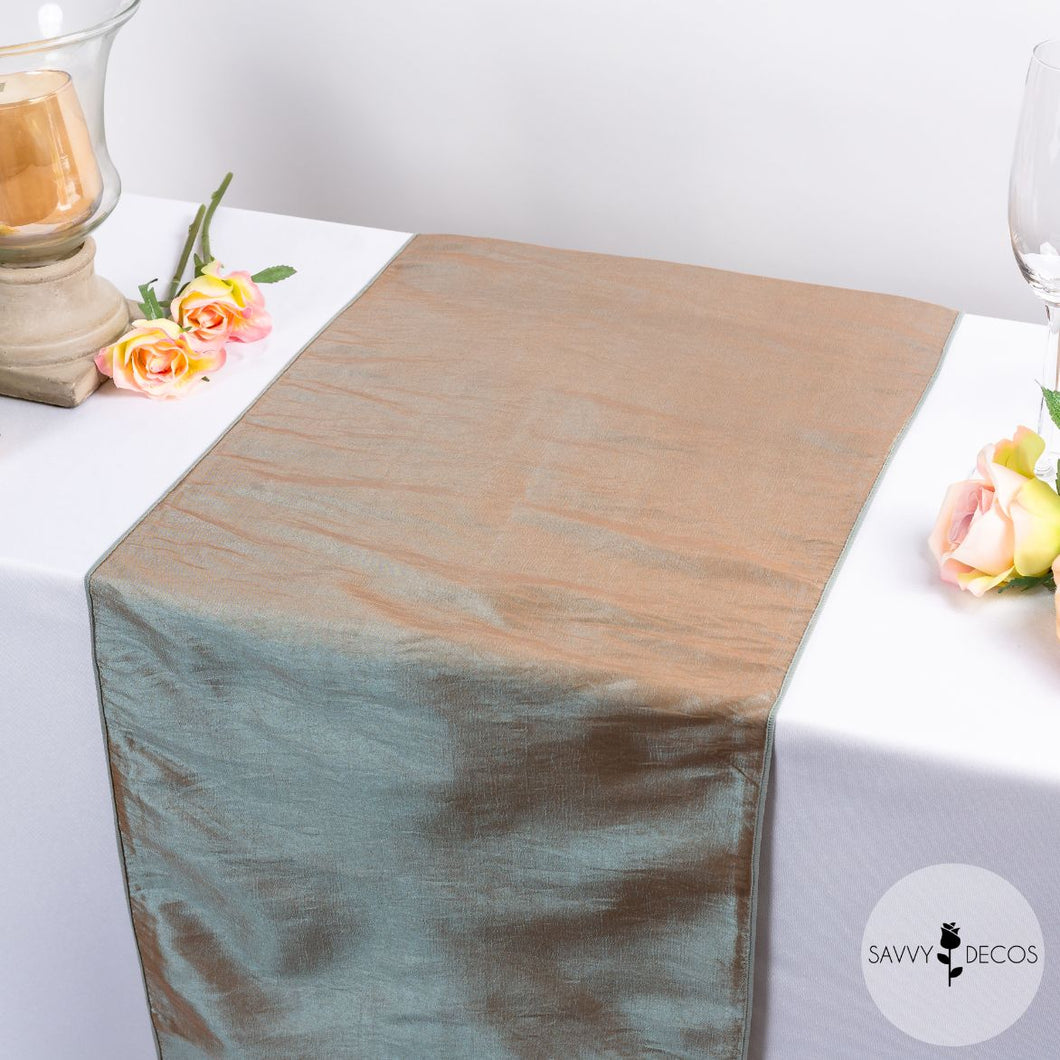 Two Tone Silver Taffeta Table Runners